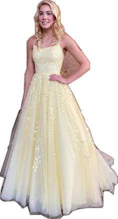 Yellow Gown For Banquet And Prom Season, Yellow Gown For Banquet During Prom Season, Yellow Ball Gown For Prom Season, Elegant Yellow Gown For Debutante Ball, Elegant Yellow Dress For Debutante Ball, Yellow Tulle Gown For Wedding, Yellow Tulle Wedding Gown, Yellow Spring Prom Gown, Yellow Floor-length Evening Dress For Wedding