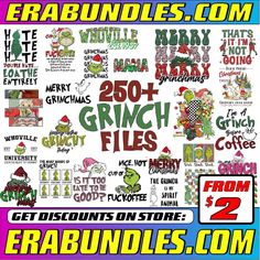 the grinch files are on sale for $ 2 00 each or two items in this package