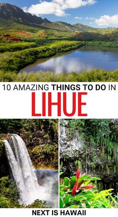 the top ten things to do in luaue, with text overlaying it