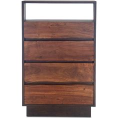 the three drawers are made out of wood and have metal handles on each side, along with