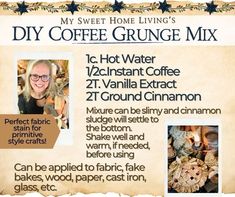 an advertisement for coffee grinder mix with pictures of the ingredients and instructions to make it