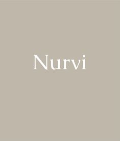 the word nurvi is written in white on a gray background with an orange border