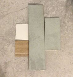 three different types of tile on the floor