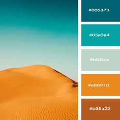 there is a desert with sand dunes and blue sky in this color scheme for the interior