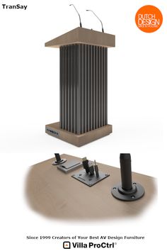 an image of a podium with microphones on it and the caption that says,