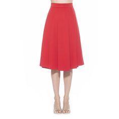 Step into a world of endless style possibilities with this Women's ALEXIA ADMOR Theana Flared Pleated Skirt.Click on this WOMEN'S GUIDE to find the perfect fit and more! Step into a world of endless style possibilities with this Women's ALEXIA ADMOR Theana Flared Pleated Skirt. Click on this WOMEN'S GUIDE to find the perfect fit and more! FEATURES A-line silhouette Two side seam pockets Zipper sideFIT & SIZING True to size 29-in. length Midi length hits below the knee Midrise sits on the high hi Alexia Admor, High Hips, Bottom Clothes, A World, Pleated Skirt, Midi Length, Fabric Care, Polyester Spandex, Gender Female