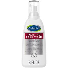 CETAPHIL Redness Relieving Foaming Face Wash for redness prone skin gently cleanses the skin, washing away dirt, impurities and makeup without over drying. Specially formulated with licorice extract, allantoin and caffeine, this instant foaming facial cleanser is designed to soothe redness prone skin without over drying the skin or clogging pores. This non-comedogenic face wash for redness prone skin is dermatologist tested and clinically proven to be gentle on sensitive skin, leaving the skin f Face Wash For Sensitive Skin, Gentle Face Wash, Skin Washing, Foaming Facial Cleanser, Foaming Face Wash, Skin Care Cleanser, Skin Cleanse, Facial Moisturizers, Cleanser And Toner