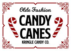 the old fashion candy canes logo