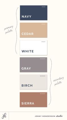 some type of font that is in different colors and sizes, with the names below it