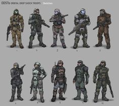 Star Wars Vehicles Concept Art, Halo Vehicles, Exoskeleton Armor, Shock Trooper, Halo 3 Odst, Halo Wars