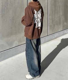 Brown Baggy Jeans Outfit, Simple Fall Fits, Baggy Outfits Men, Brown Baggy Jeans, Fall Fits Men, Baggy Outfits, Oversize Outfit, Baggy Jeans Outfit, Fits Men