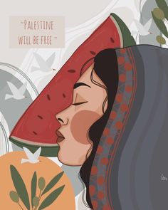 Free Palastain Art, Free Palastain, Palastain Free, Liberation Art, Watermelon Art, Iphone Wallpaper Hd Nature, Digital Art Beginner, Graphic Poster Art, Creative Poster Design