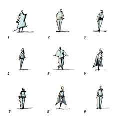 an image of how to draw superheros in different poses and postures from the same perspective