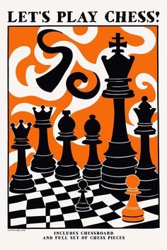 A Royal Play: Elegant Chess Posters as Gifts Chess Graphic Design, Chess Cafe, Bar Room Decor, Chess Design