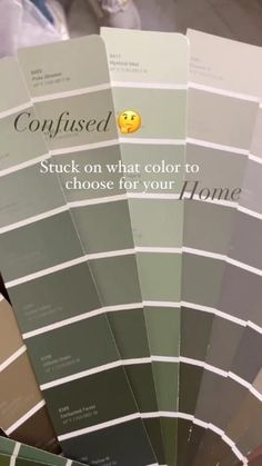 a pantone color swatch with the words confused on it, stuck on what color to choose for your home