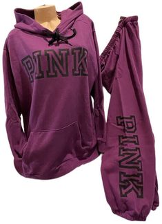 Trendy Pink Sweatpants With Letter Print, Pink Sweatpants For Winter Loungewear, Pink Athleisure Sweatshirt For Leisure, Pink Winter Sweatpants For Leisure, Winter Pink Sweatpants For Loungewear, Pink Drawstring Sweatpants For Loungewear, Pink Hoodie For Leisure In Fall, Pink Cotton Tracksuit For Streetwear, Pink Leisure Hoodie For Fall