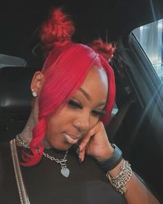 Bang with buns #red #fishtail #buns #hairstyles #blackgirl #redhair Cute Outfits With Bun Hairstyle, Natural Hairstyles Red Hair, Space Buns On Black Women, Chun Li Buns Hairstyle, Ponytail With Side Bangs Weave, Two Buns With Hair Down, Red Natural Hairstyles Black Women, Cute Ponytails With Bangs, Buns With Bangs Hairstyles