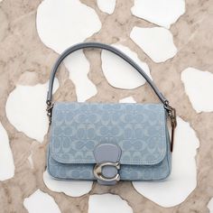 #ad Great Shopping COACH CJ854 Soft Tabby Light Blue Leather Shoulderbag Signature Denim Outlet New, fashion handbags Coach Denim Handbag, Coach Soft Tabby, Coach Denim, Denim Bag, Coach Bag, Blue Leather, Fashion Handbags, Coach Bags, Fashion Bags