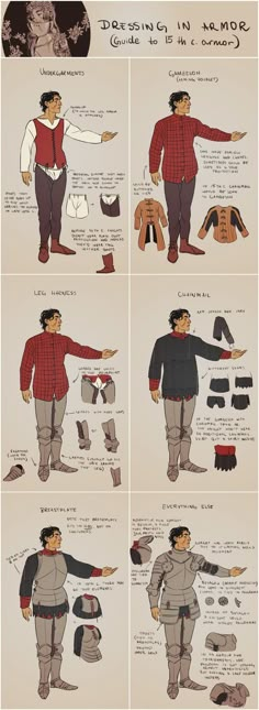 an image of different types of clothing for men