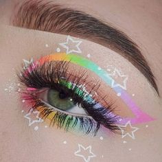 #challengedesfiertés Fade Into Hue Palette, Fade Into Hue, Make Up Yeux, Kush Mascara, Space Panda, Rainbow Eye Makeup, Super Shock Shadow, Makeup Pictorial