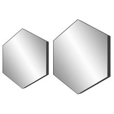 two hexagonal mirrors sitting next to each other