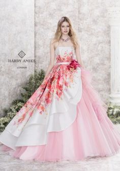 Dress With Flowers, Indian Gowns Dresses, Cute Prom Dresses, Pretty Prom Dresses, فستان سهرة, Quince Dresses, Fantasy Dress, Prom Dresses Ball Gown, Indian Fashion Dresses