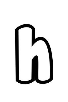 the letter n is made up of black lines