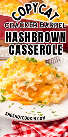 this copycat cracker barrel hashbrown casserole is so delicious and easy to make