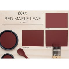 red maple leaf color swatches and paint samples