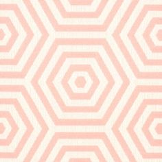 a pink and white wallpaper with hexagons in the middle, on top of each other