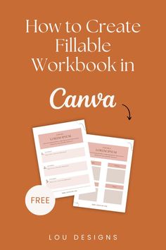 a mockup of an editable workbook made in canva Business Students, Free Business Logo, Digital Workbook, Canva Ebook, Seller Tips, Computer Learning, Fillable Forms