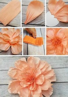 step by step instructions to make an orange flower