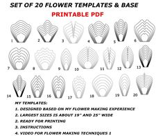 the instructions for how to make paper flower templates and vases with flowers in them