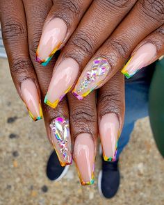 David KO on Instagram: “Is it fall yet? #davidhandcrafted . . #wondernails #team757nails #davidhandcrafted #linework #mattenails #chromenails #757nails…” Rainbow Glitter Nails, Ibiza Nails, Is It Fall Yet, Boss Nails, Sweet 16 Nails, Designed Nails, Artsy Nails, Wonder Nails, Pretty Tips