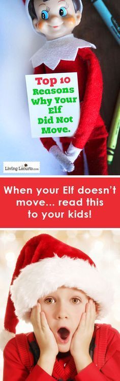 an elf holding a sign with the caption when your elf doesn't move, read this to your kids