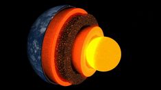 an artist's rendering of the layers of earth