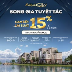 an advertisement for the aqua city song gia tuyet tac