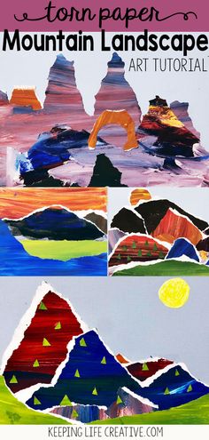 mountain landscape art project for kids to make