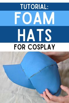 How to make no-sew hats with craft foam. This is great for DIY costume hats, especially for anime costumes or kids video game characters | cosplay hat tutorial | newsboy hat DIY Diy Anime Cosplay, Diy Cosplay Props, Cosplay Props Diy, Foam Cosplay Diy, Foam Costume, Characters Cosplay, Halo Cosplay, Foam Cosplay