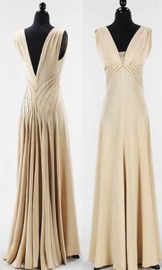 Bias Dress Draping, Bias Cut Dress Pattern, 1930s Evening Gowns, Elizabeth Hawes, Gaun Abad Pertengahan, Sleeveless Party Dress, Silk Evening Gown, Draped Bodice, 파티 드레스