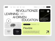 an image of a web page with the words, learn revolution and afriven education