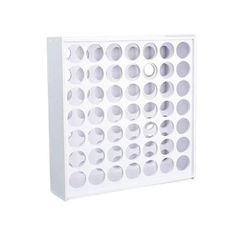 a white box with circles on it