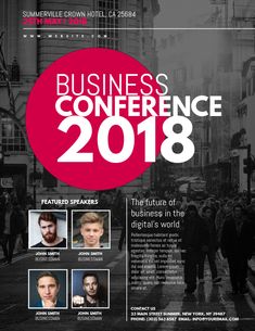 the business conference flyer is shown