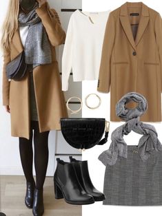 Camel Coat Outfit, Winter Fashion Outfits Casual, Coat Outfit, Elegante Casual, Mode Casual, Classy Fashion, Trendy Fall Outfits, Camel Coat, Brown Coat