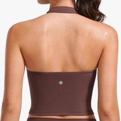 Crz Yoga Womens Butterluxe Halter Longline Sports Bra - Padded Workout Yoga Crop Tank Tops With Built In Shelf Bra Details - Color: Taupe (Brown) - Size: Xs - Nwt, Never-Worn - Fabric Type: Butterluxe Fabric: 81% Polyamide, 19% Lycra - Machine Wash - Pull-On About This Item - Designed For Yoga Or Lounge. Light Support - Butterluxe Collection Features Extremely Soft And Ultra Stretchy, Engineered For Luxurious Comfort - Removable Built-In Padding For Easy Adjustment - Double-Layer Design Provides Yoga Bra Tops, Crz Yoga, Halter Neck Crop Top, Built In Shelf, Body Curves, Backless Top, Workout Yoga, Yoga Bra, Flare Leggings