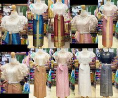 "**Not include jewelry** S : chest 34 inche M : chest 36 inches L : chest 38 inches XL : chest 40 inches. Skirt length : 37\" Please inform the shirt's size and color every time you place an order." Thai Outfits Casual, Lao Dress, Thai Outfits, Silk Dresses Outfit, Thai Silk Dresses, Traditional Skirts, Thai Clothes, Thai Traditional Dress, Thai Silk