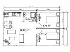 the floor plan for a small apartment