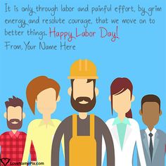 a group of men standing next to each other with the words happy labor day on it