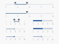 a set of different types of numbers on a white background with blue and gray lines