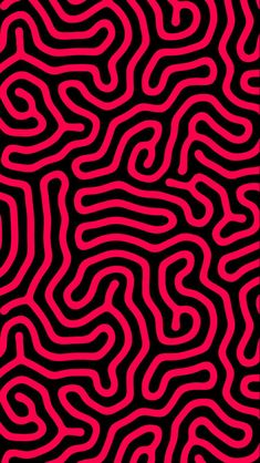 an abstract red and black background with wavy lines